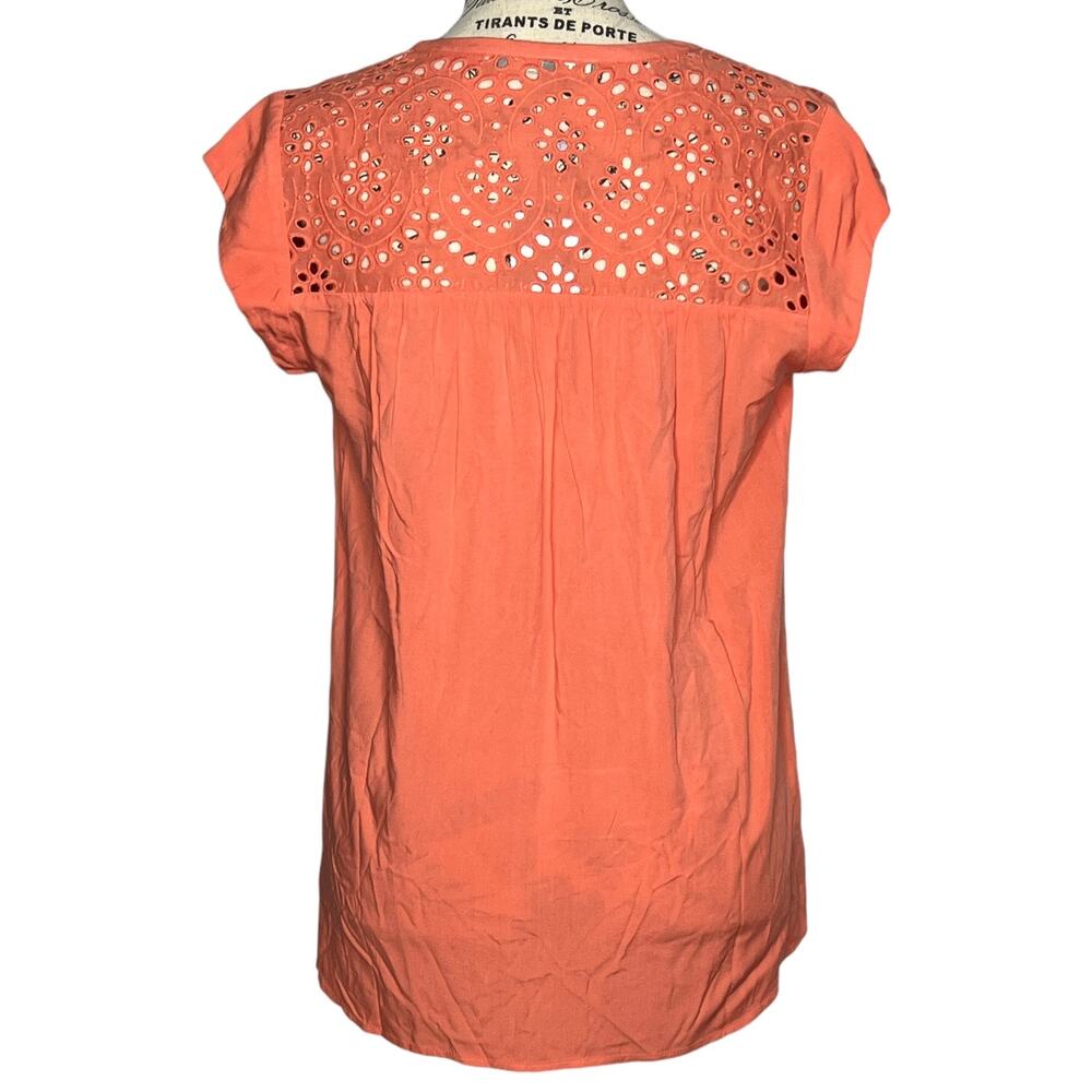 Daniel Rainn (XS) Kiara Eyelet Detail Top - Stitch Fix Short Sleeve Blouse - Picture 4 of 12